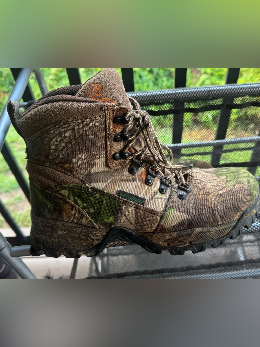 Women’s Lace-Up Camouflage Brown/Green Outdoor Boots Waterproof 8M - Picture 2 of 9